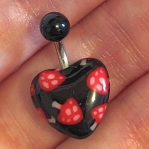 Strawberry Heart Belly Ring (6mm/14g)